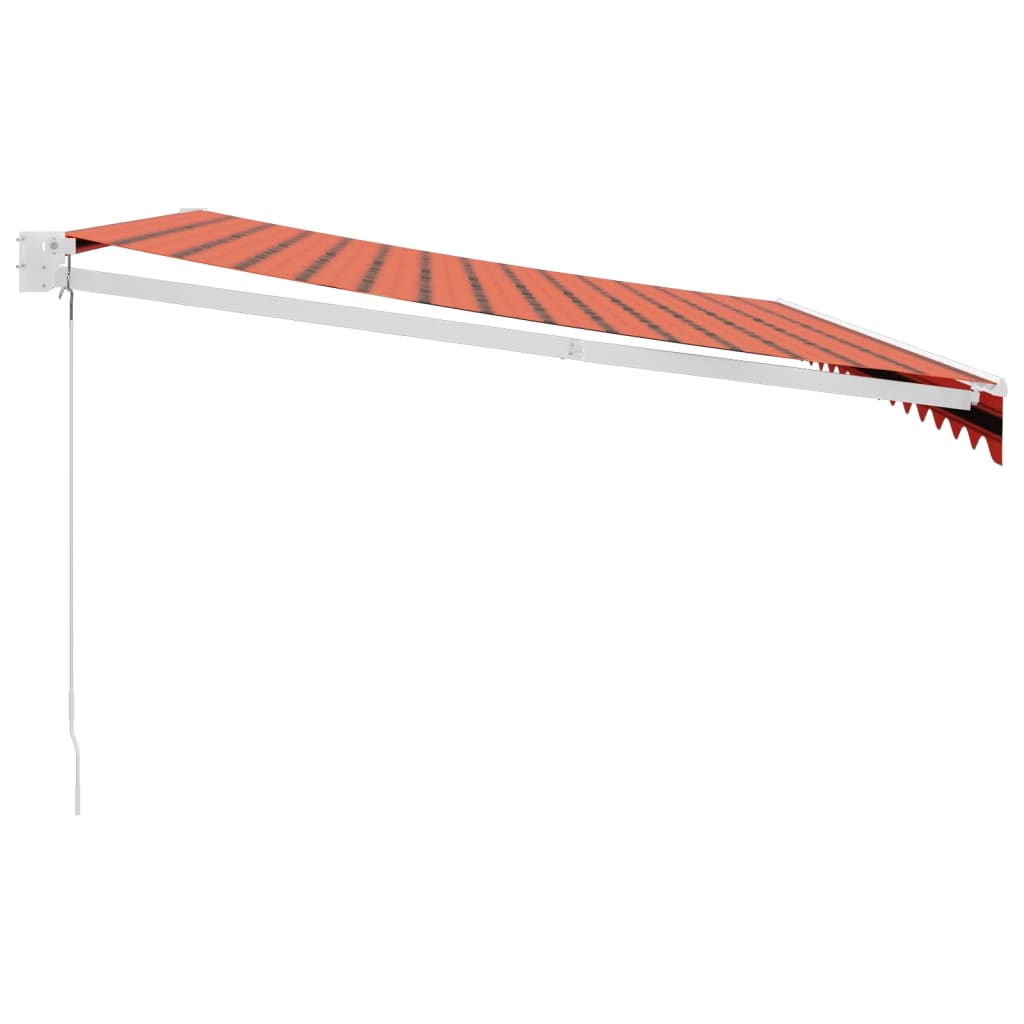 Izvelkama nojume, oranža/brūna, 4x3m, audums un alumīnijs