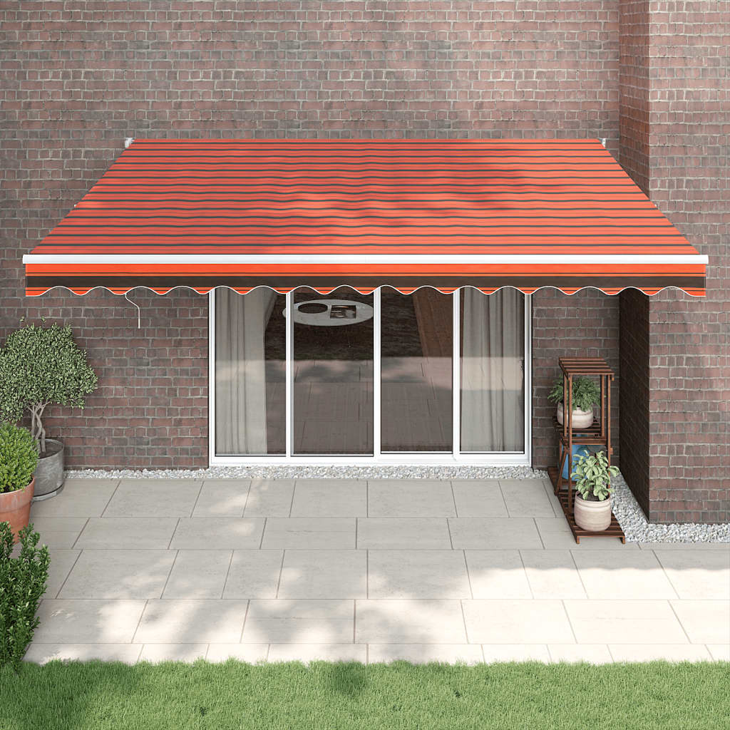 Ištraukiama markizė, oranžinė/ruda, 4,5x3m, audinys/aliuminis