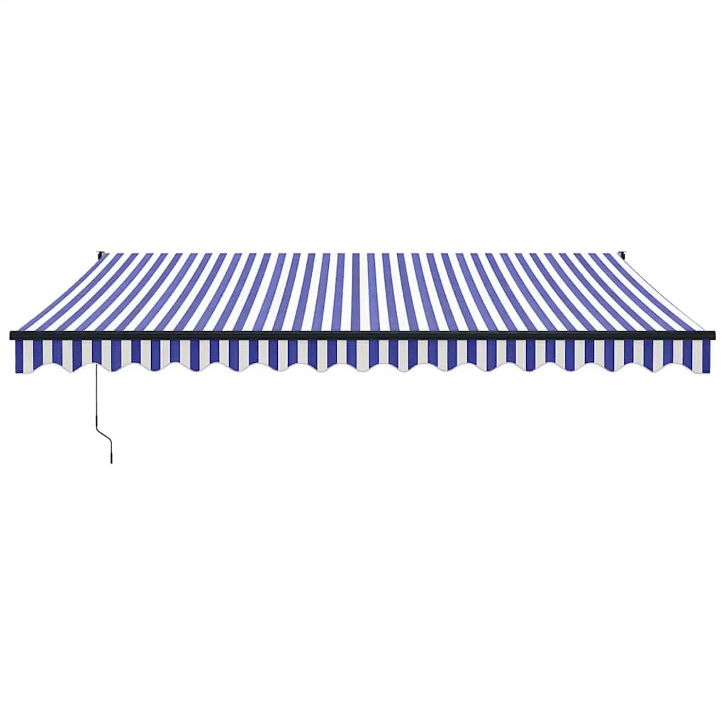 Ištraukiama markizė, mėlyna/balta, 4x3m, audinys ir aliuminis