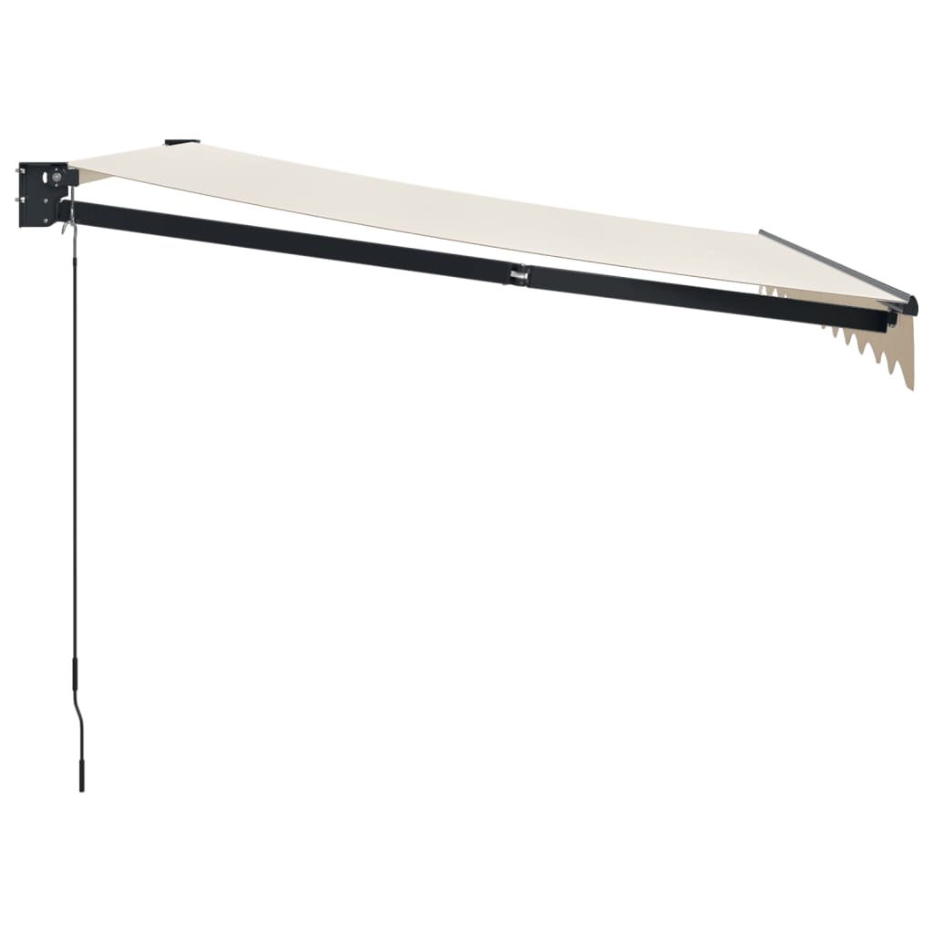 Retractable awning, cream, 3.5x2.5m, fabric and aluminum
