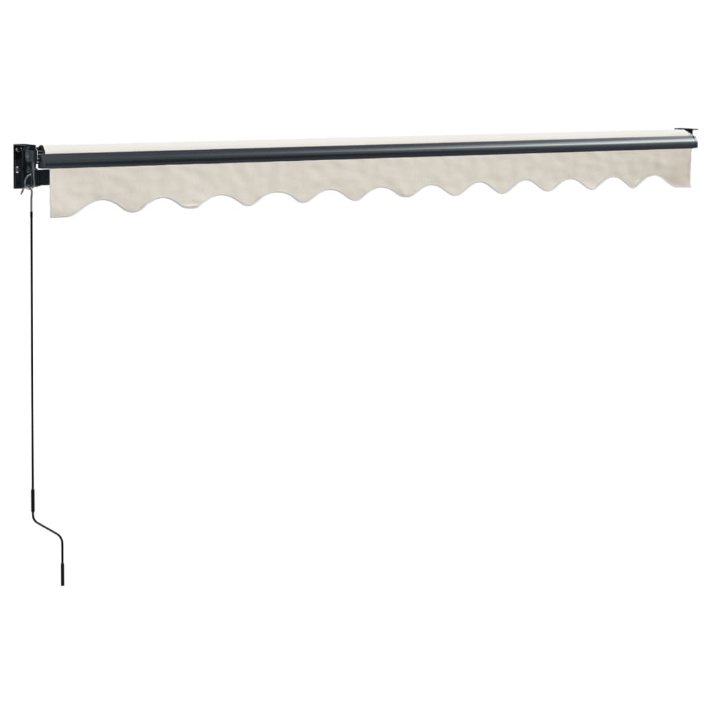 Retractable awning, cream, 3.5x2.5m, fabric and aluminum