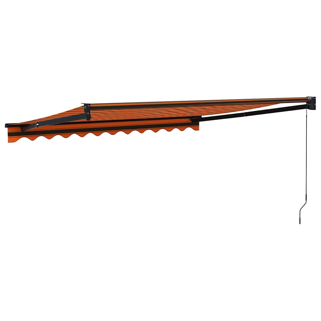 Izvelkama markīze, oranža/brūna, 3x2,5m, audums/alumīnijs
