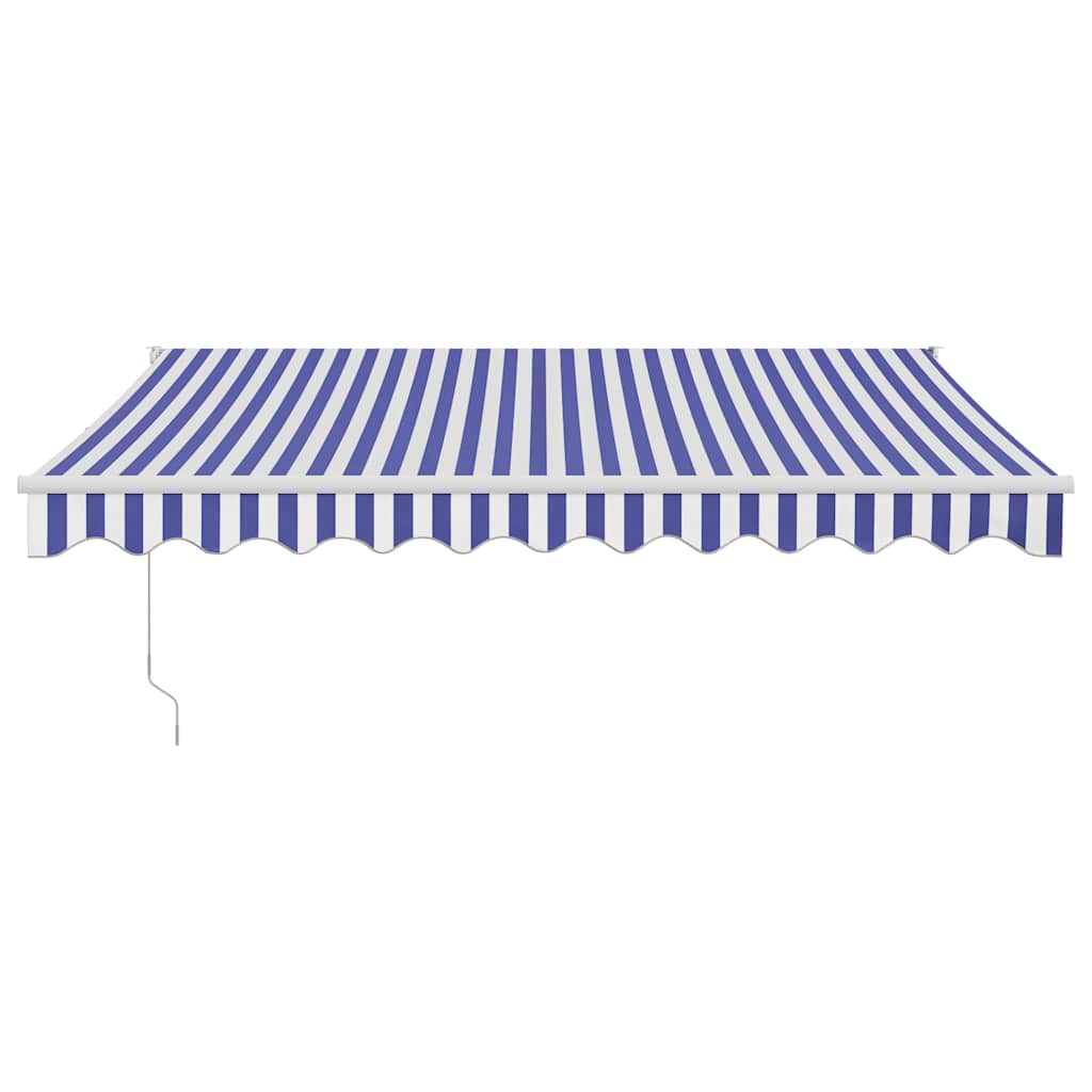 Automatinė ištraukiama markizė, mėlyna ir balta, 3x2,5m