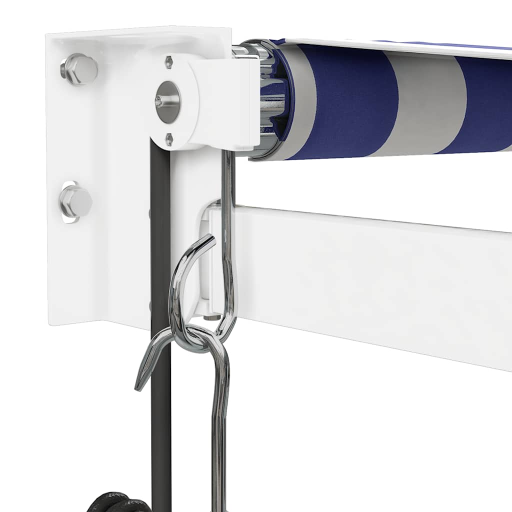 Automatinė ištraukiama markizė, mėlyna ir balta, 3x2,5m