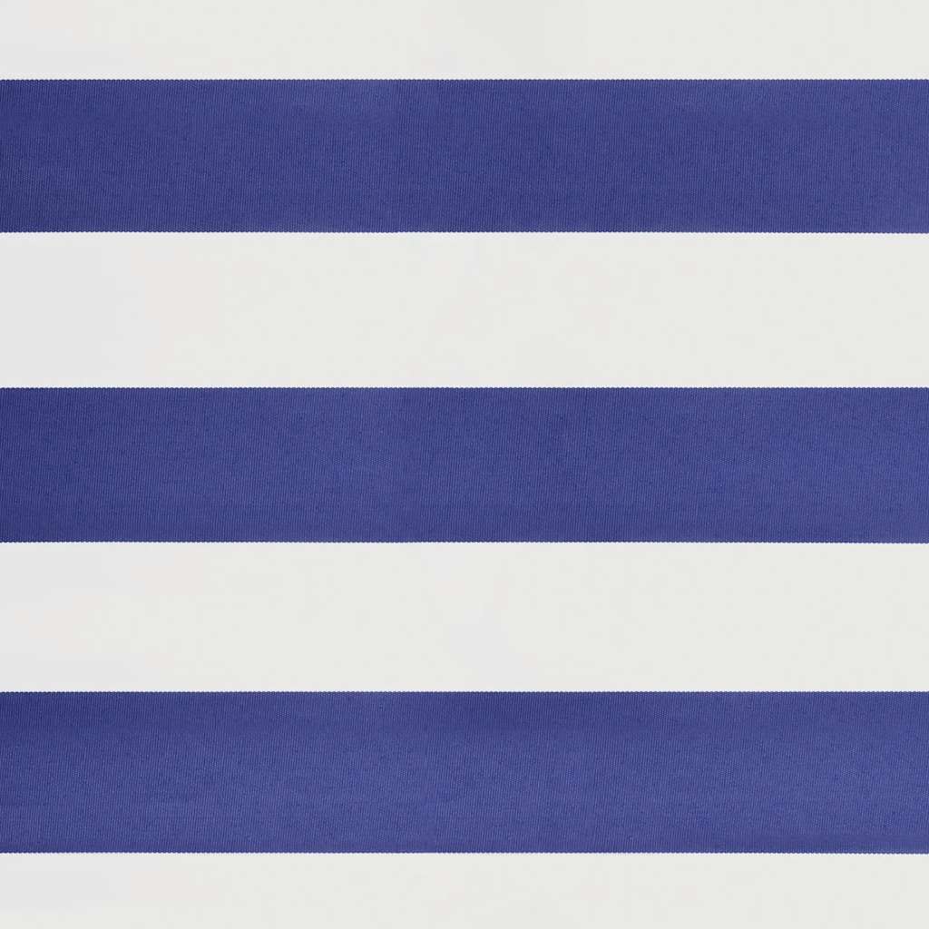 Automatic retractable awning, blue and white, 3.5x2.5m