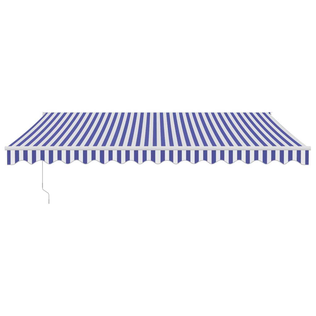 Automatinė ištraukiama markizė, mėlyna ir balta, 4,5x3m