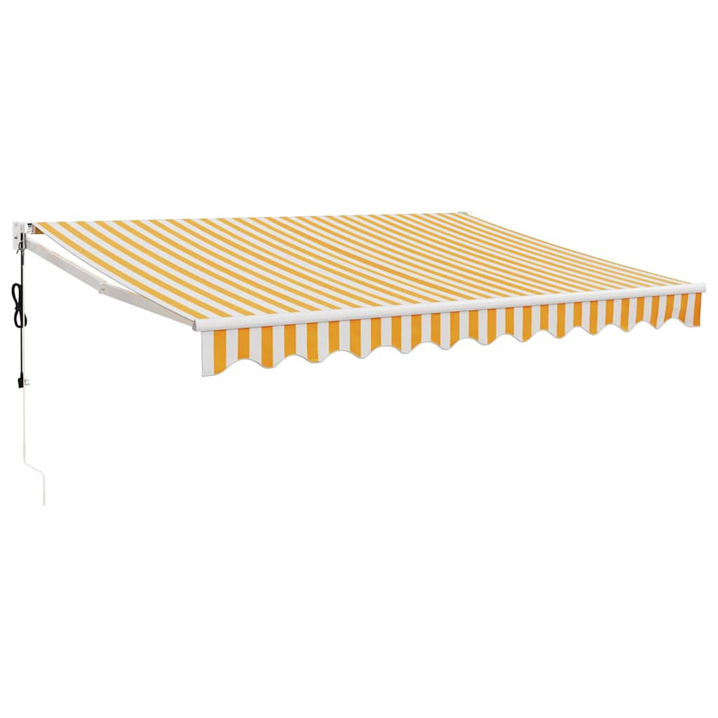 Automatinė ištraukiama markizė, geltona ir balta, 3x2,5m