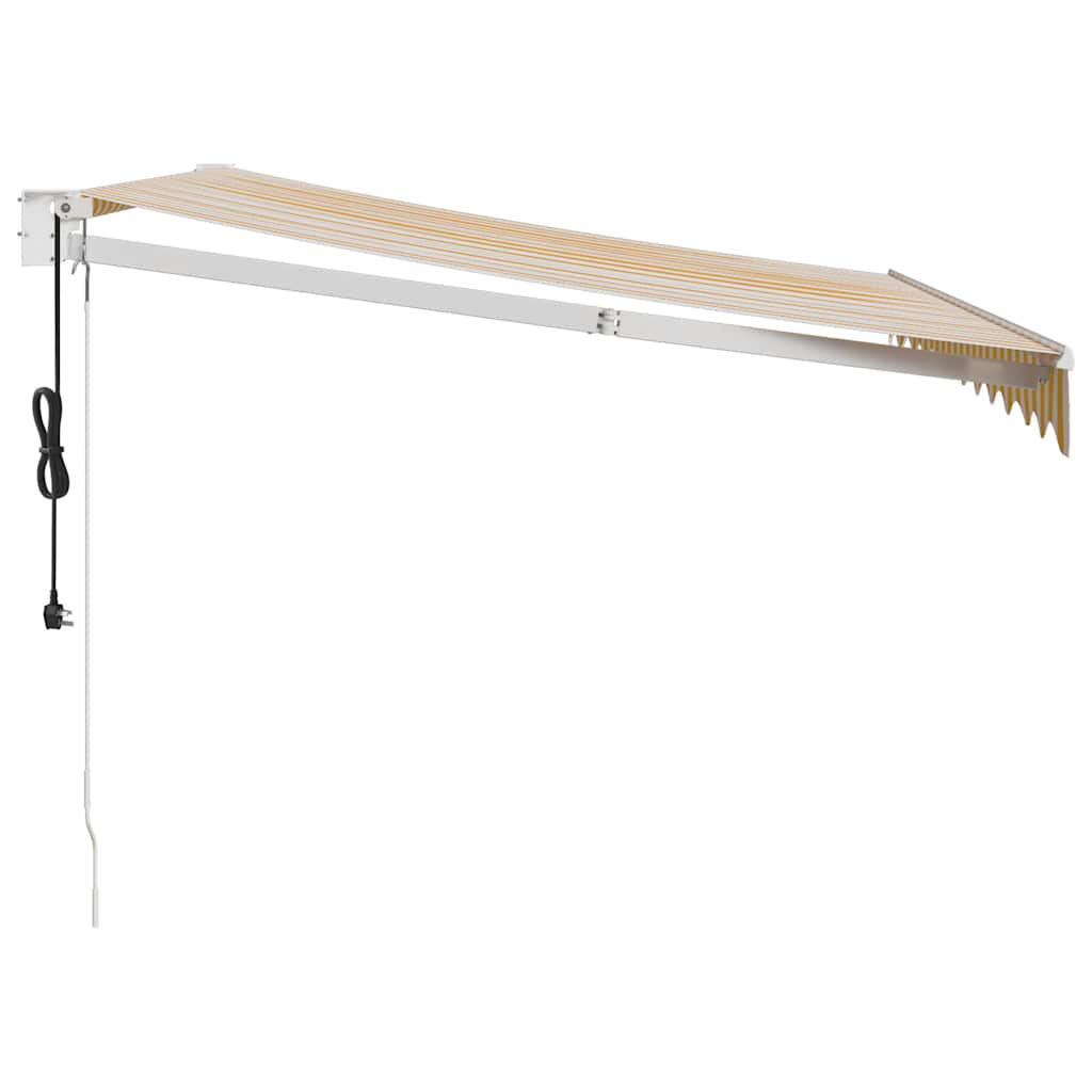 Automatinė ištraukiama markizė, geltona ir balta, 3x2,5m