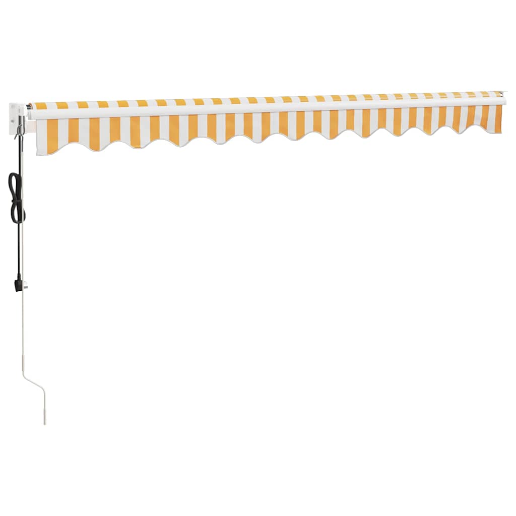 Automatinė ištraukiama markizė, geltona ir balta, 3x2,5m