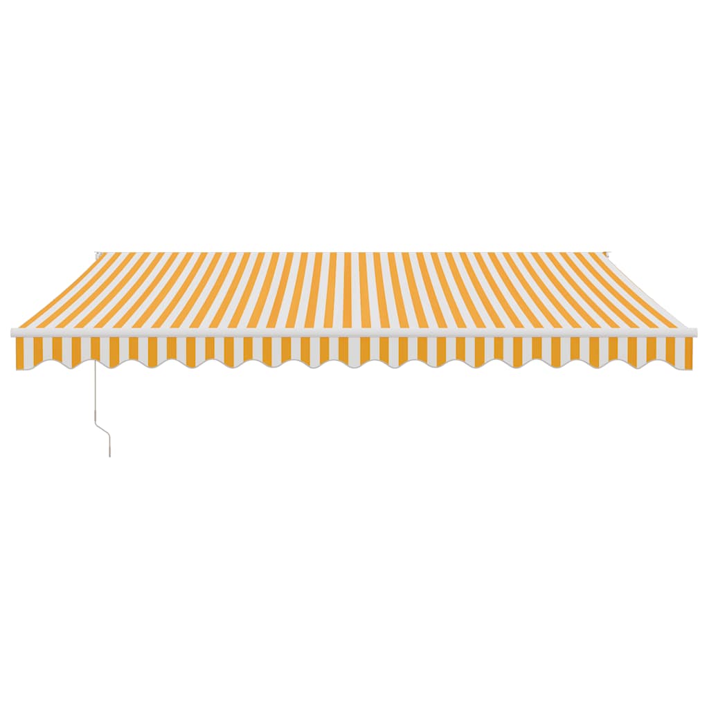 Automatinė ištraukiama markizė, geltona ir balta, 4x3m