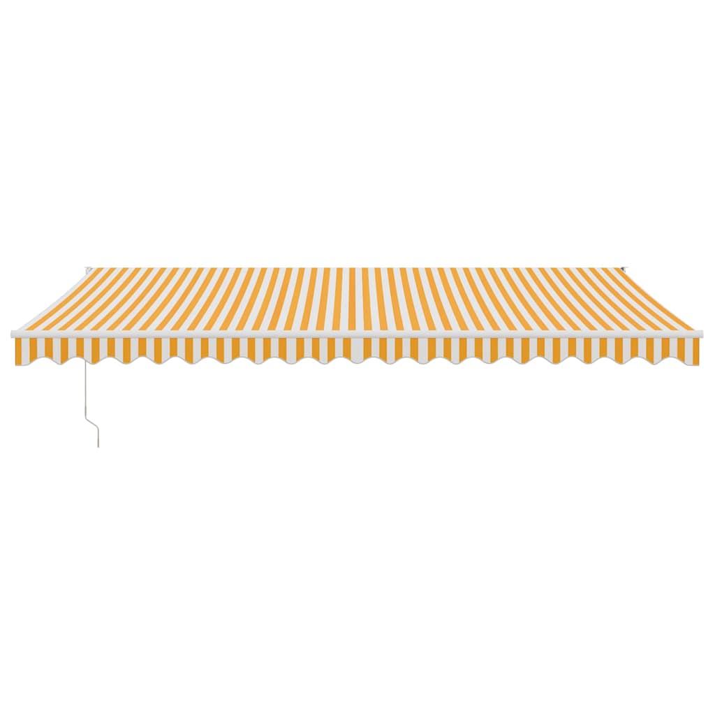 Automatinė ištraukiama markizė, geltona ir balta, 5x3m