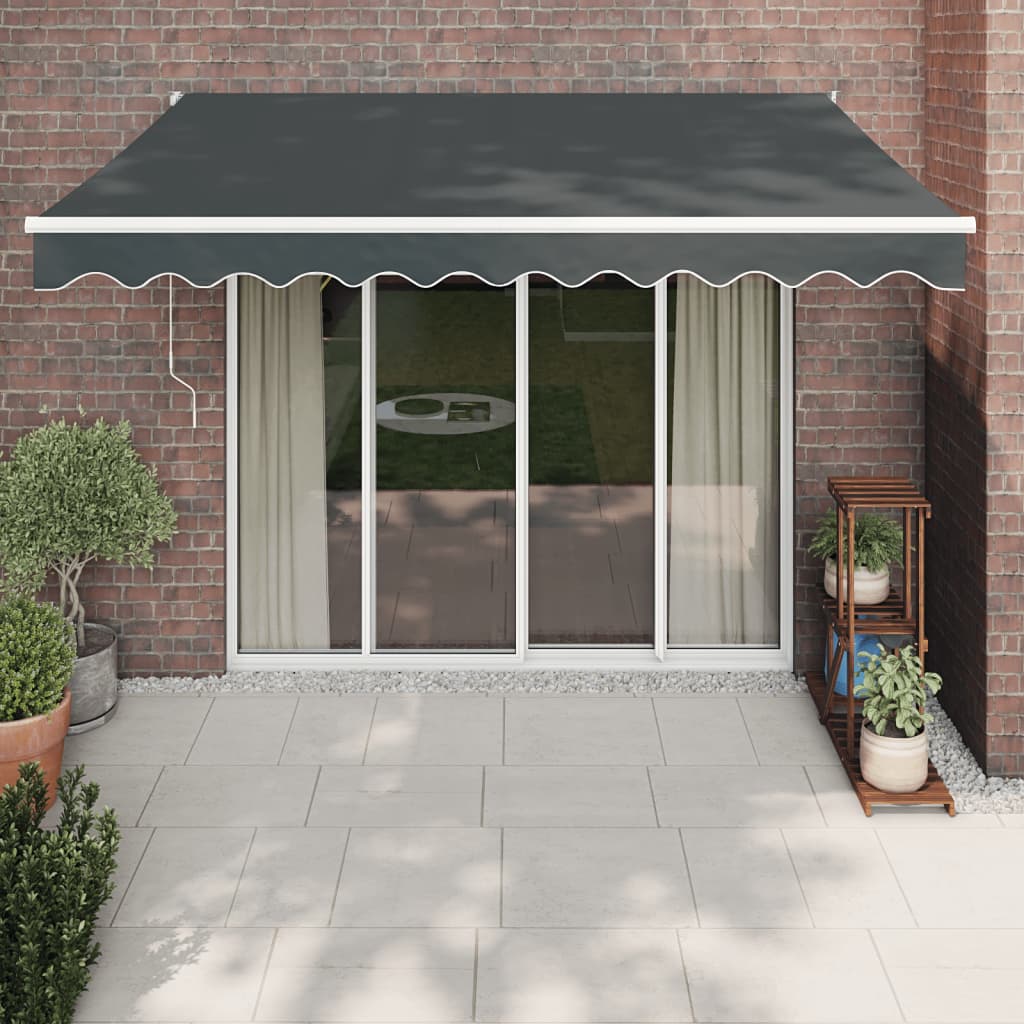 Automatinė ištraukiama markizė, antracito spalvos, 3,5x2,5m