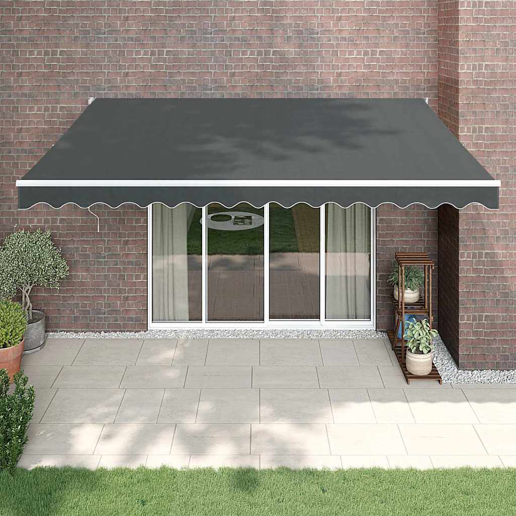 Automatinė ištraukiama markizė, antracito spalvos, 5x3m