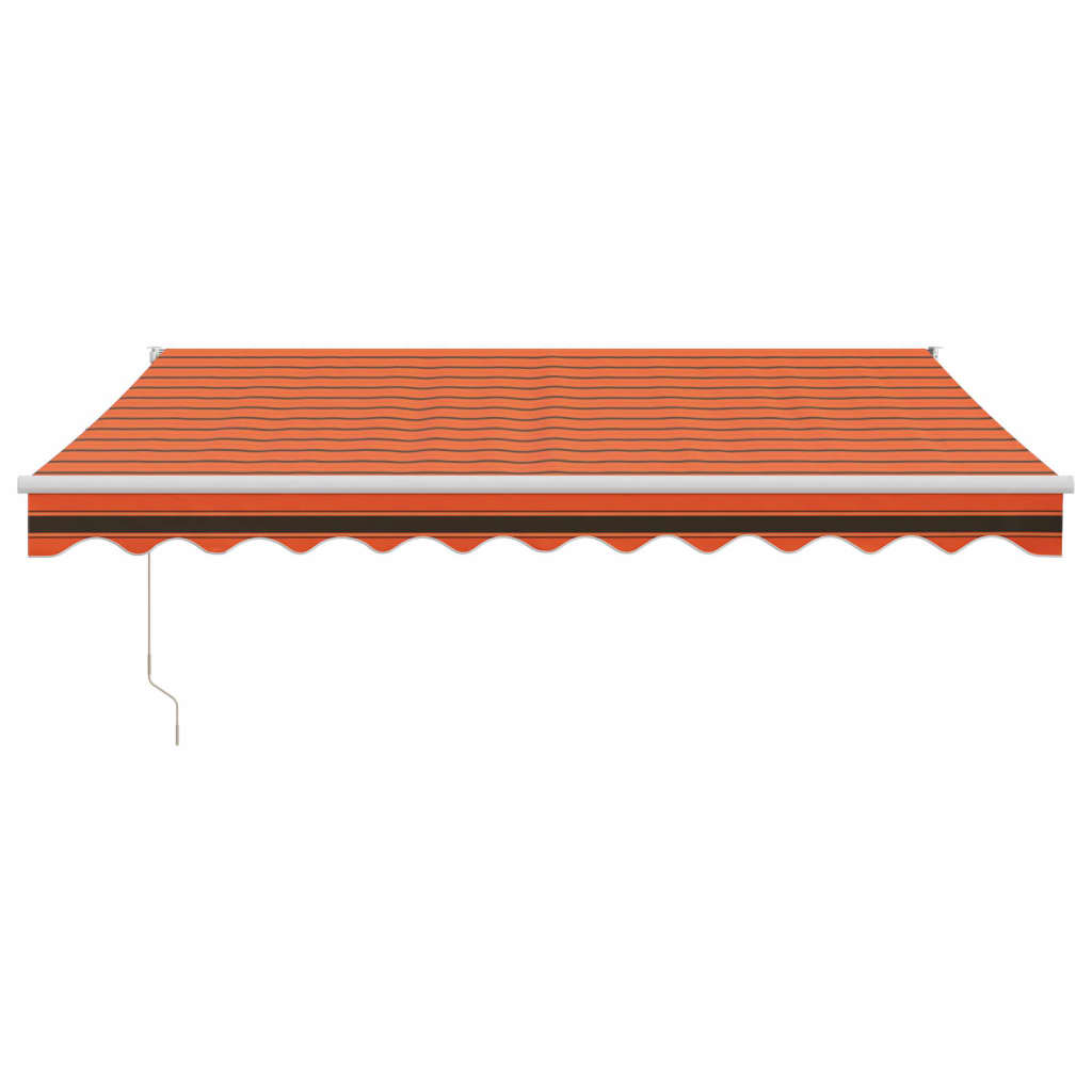 Automatic retractable awning, orange and brown, 3x2.5m