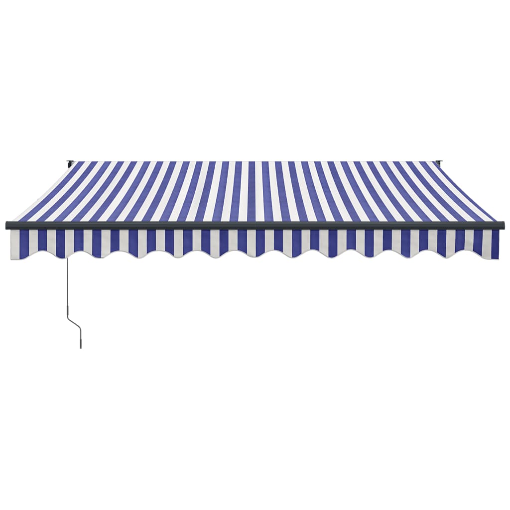 Automatinė ištraukiama markizė, mėlyna/balta, 3x2,5m