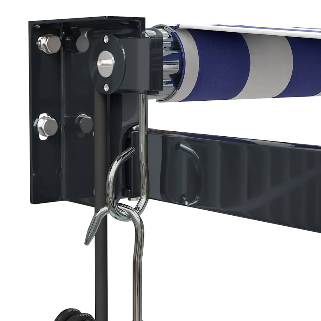 Automatinė ištraukiama markizė, mėlyna ir balta, 3,5x2,5m