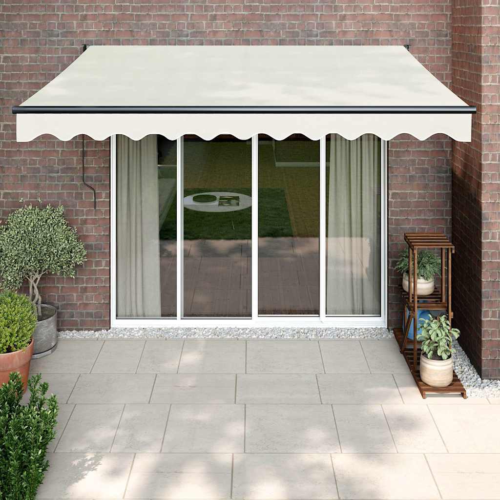 Automatic retractable awning, cream, 3x2.5m
