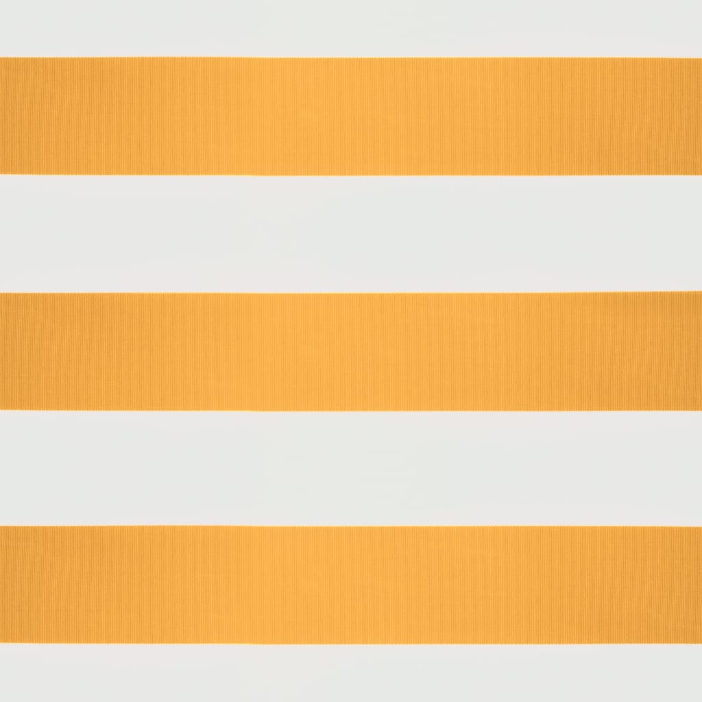 Automatic retractable awning, yellow and white, 3x2.5m