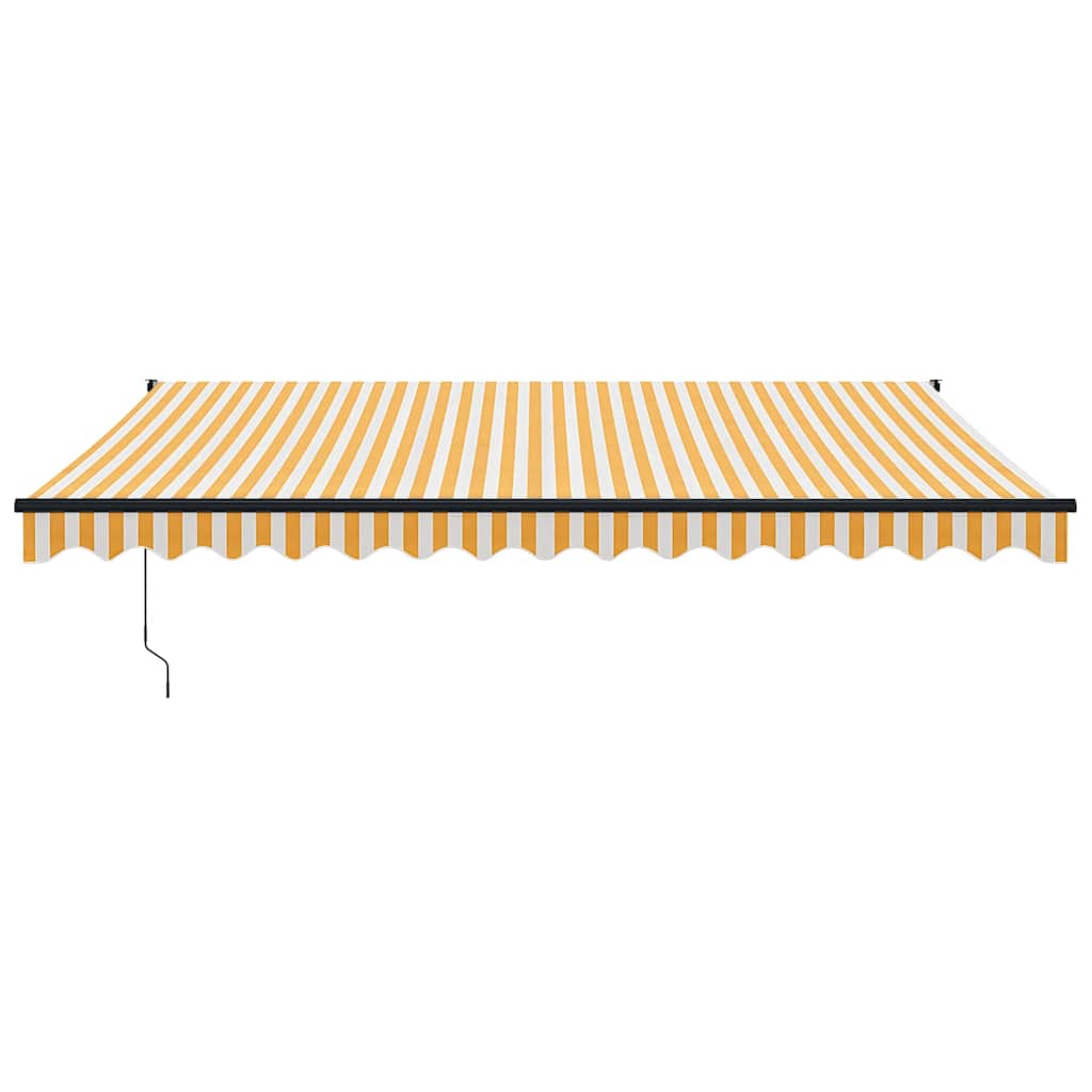 Automatinė ištraukiama markizė, geltona ir balta, 4x3m