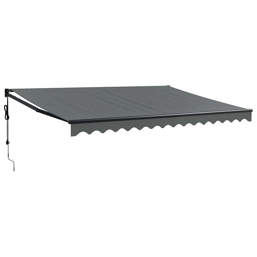 Automatic retractable awning, anthracite, 4x3m