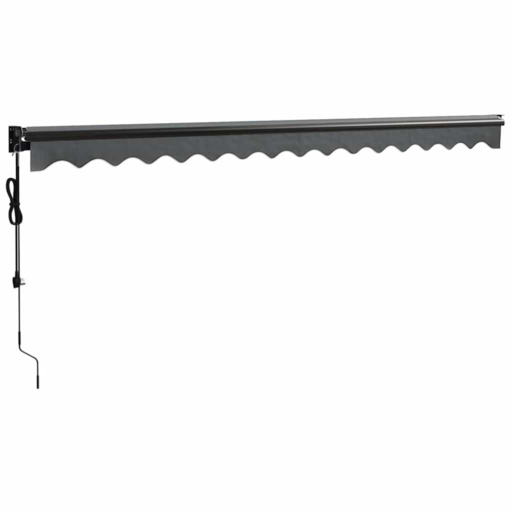 Automātiskā izvelkamā markīze, antracītpelēka, 4x3m
