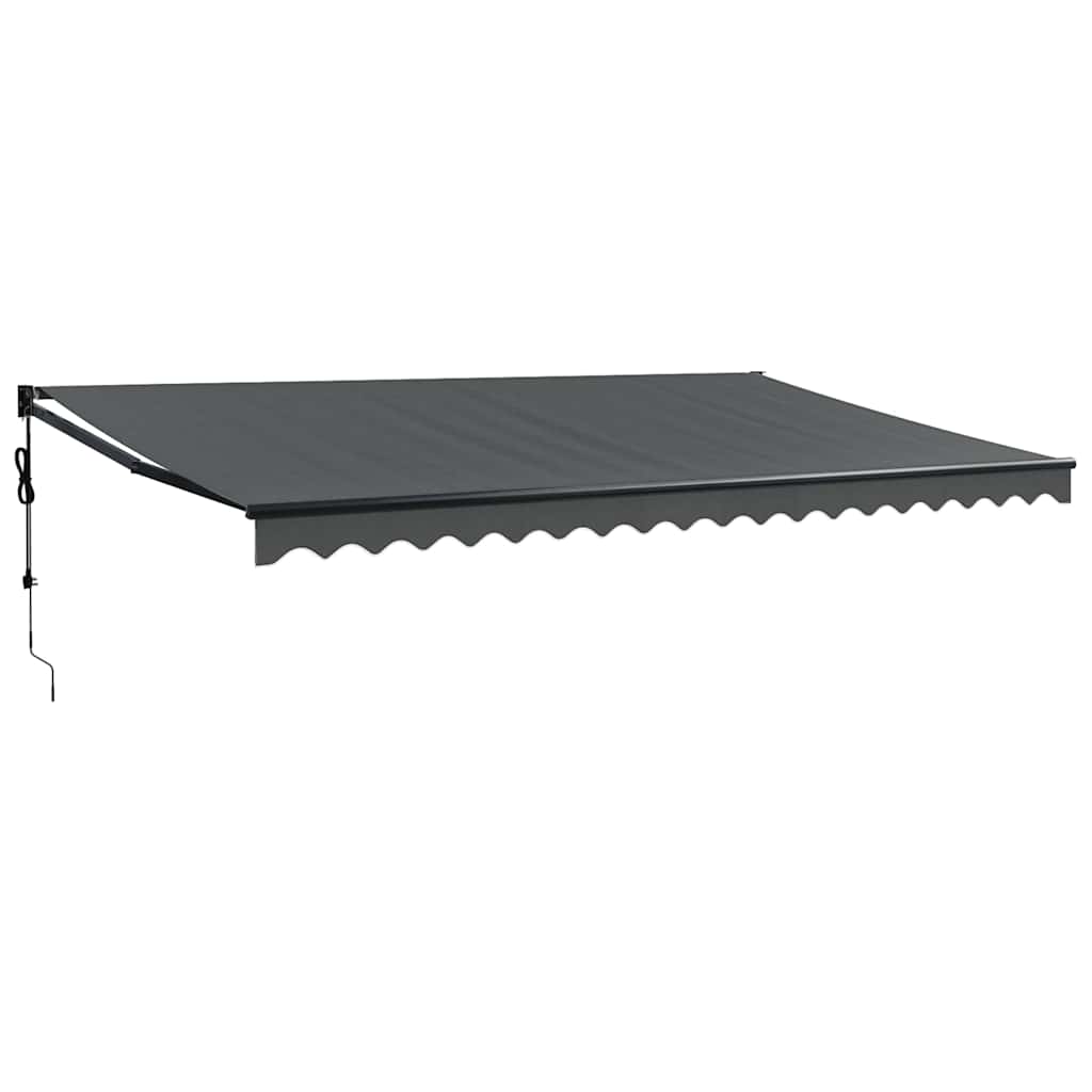 Retractable automatic awning, anthracite, 5x3m