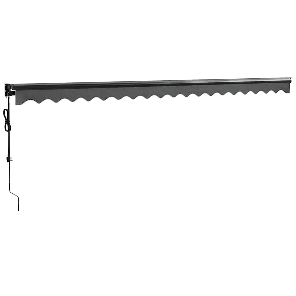 Retractable automatic awning, anthracite, 5x3m