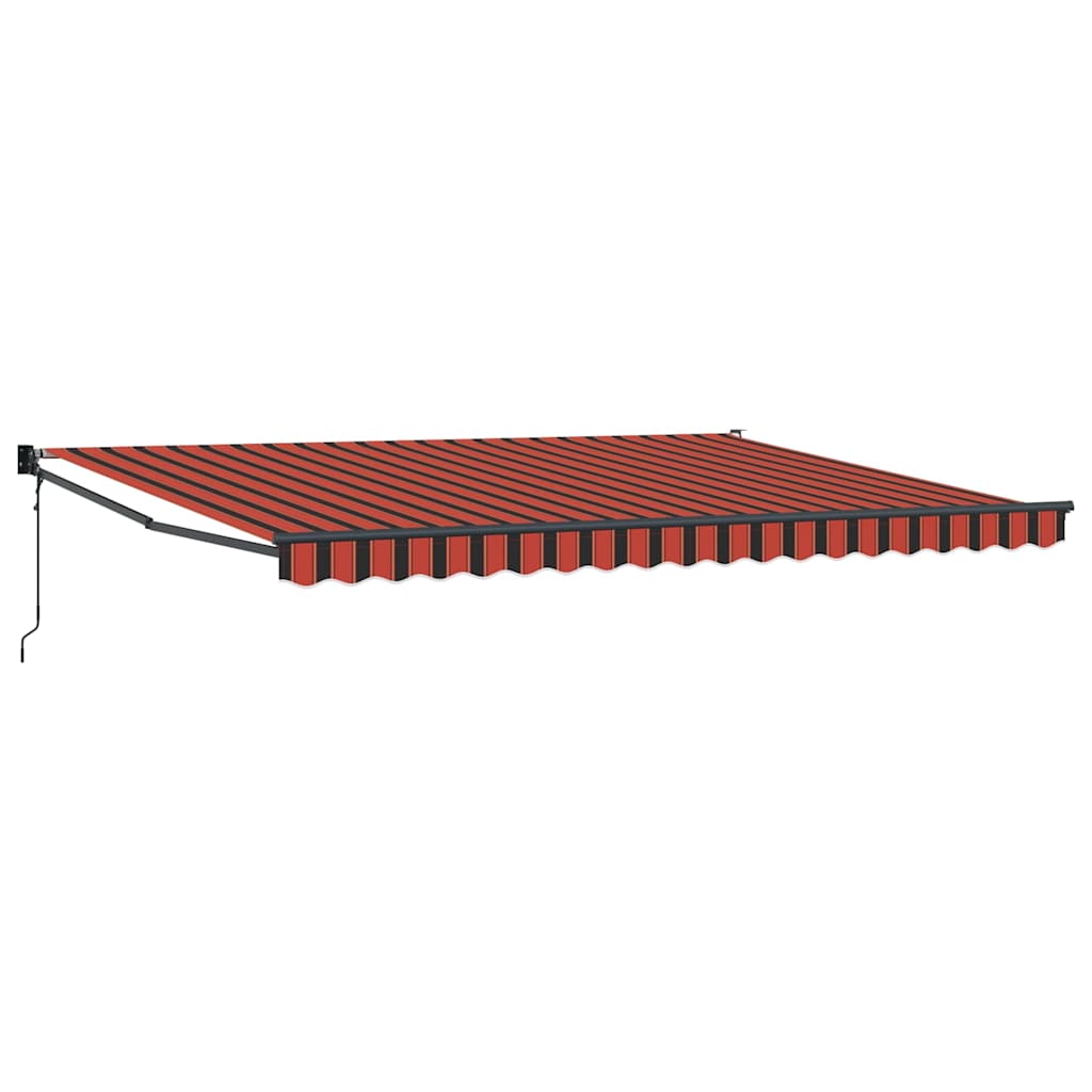 Automatinė ištraukiama markizė, oranžinė ir ruda, 4,5x3m