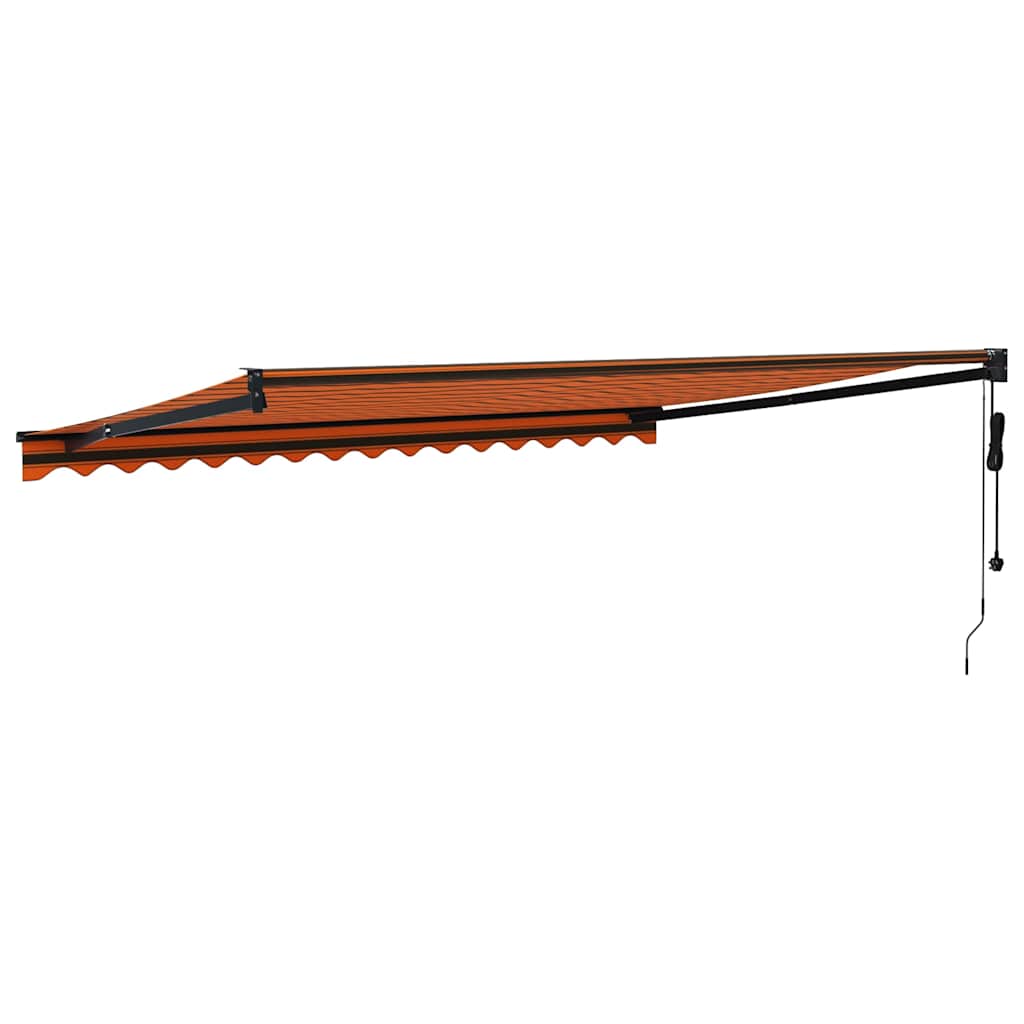 Automatinė ištraukiama markizė, oranžinė ir ruda, 4,5x3m