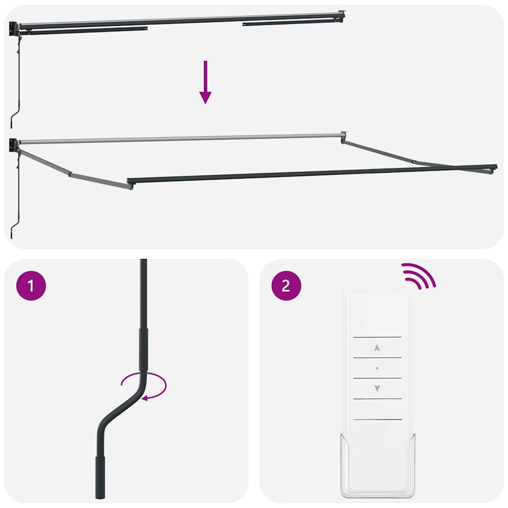 Automatinė ištraukiama markizė, oranžinė ir ruda, 4,5x3m