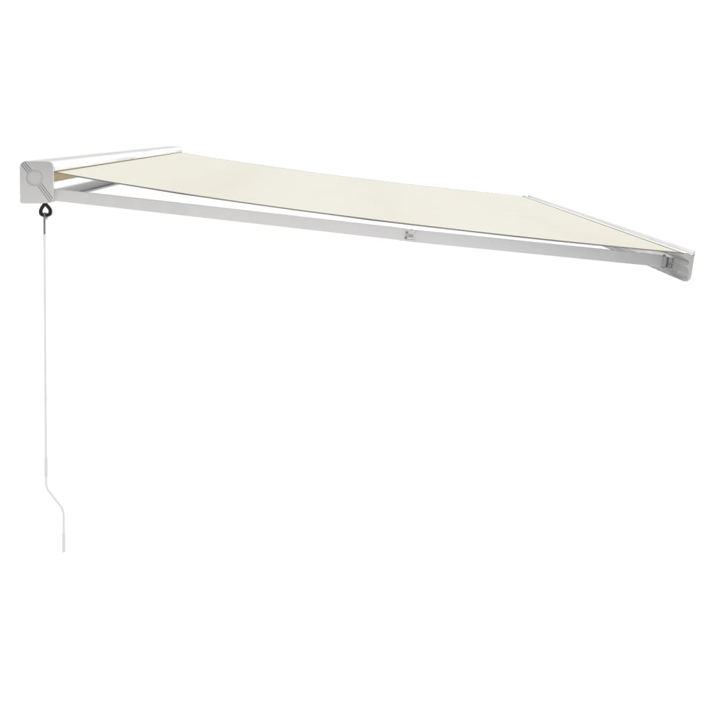 Retractable awning, cream, 5x3m, fabric and aluminum