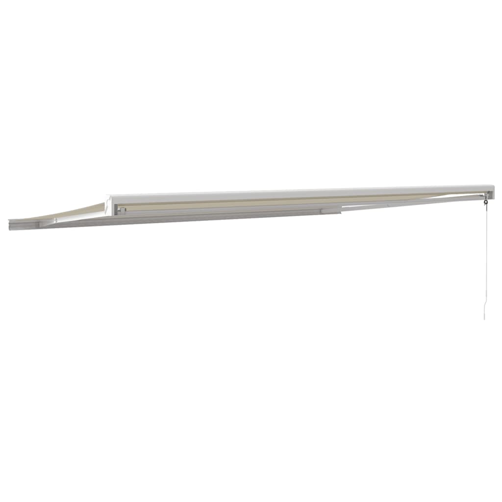Retractable awning, cream, 5x3m, fabric and aluminum