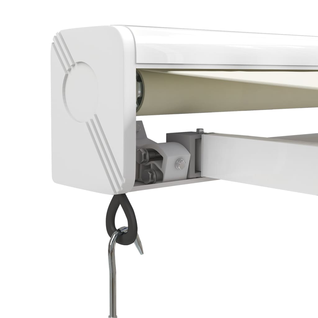 Retractable awning, cream, 5x3m, fabric and aluminum