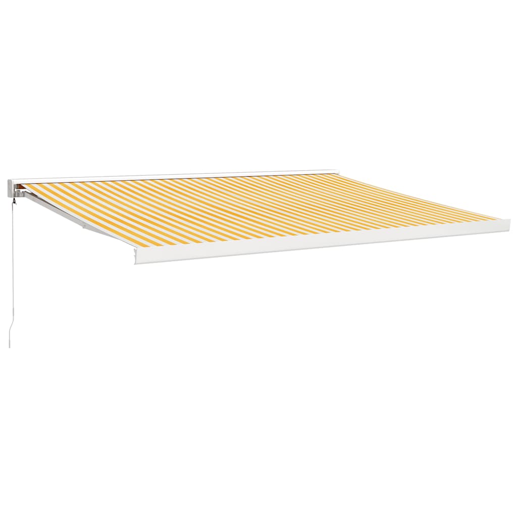 Ištraukiama markizė, geltona/balta, 4x3m, audinys ir aliuminis