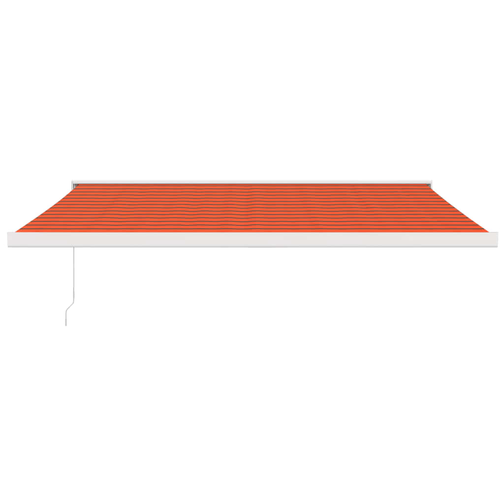 Retractable awning, orange/brown, 4.5x3m, fabric/aluminium