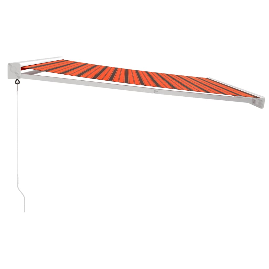 Retractable awning, orange/brown, 4.5x3m, fabric/aluminium