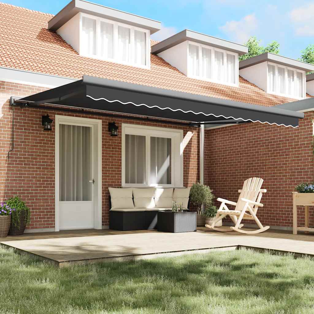 Rankinė markizė 4 x 3 m Antracito 100% poliesteris