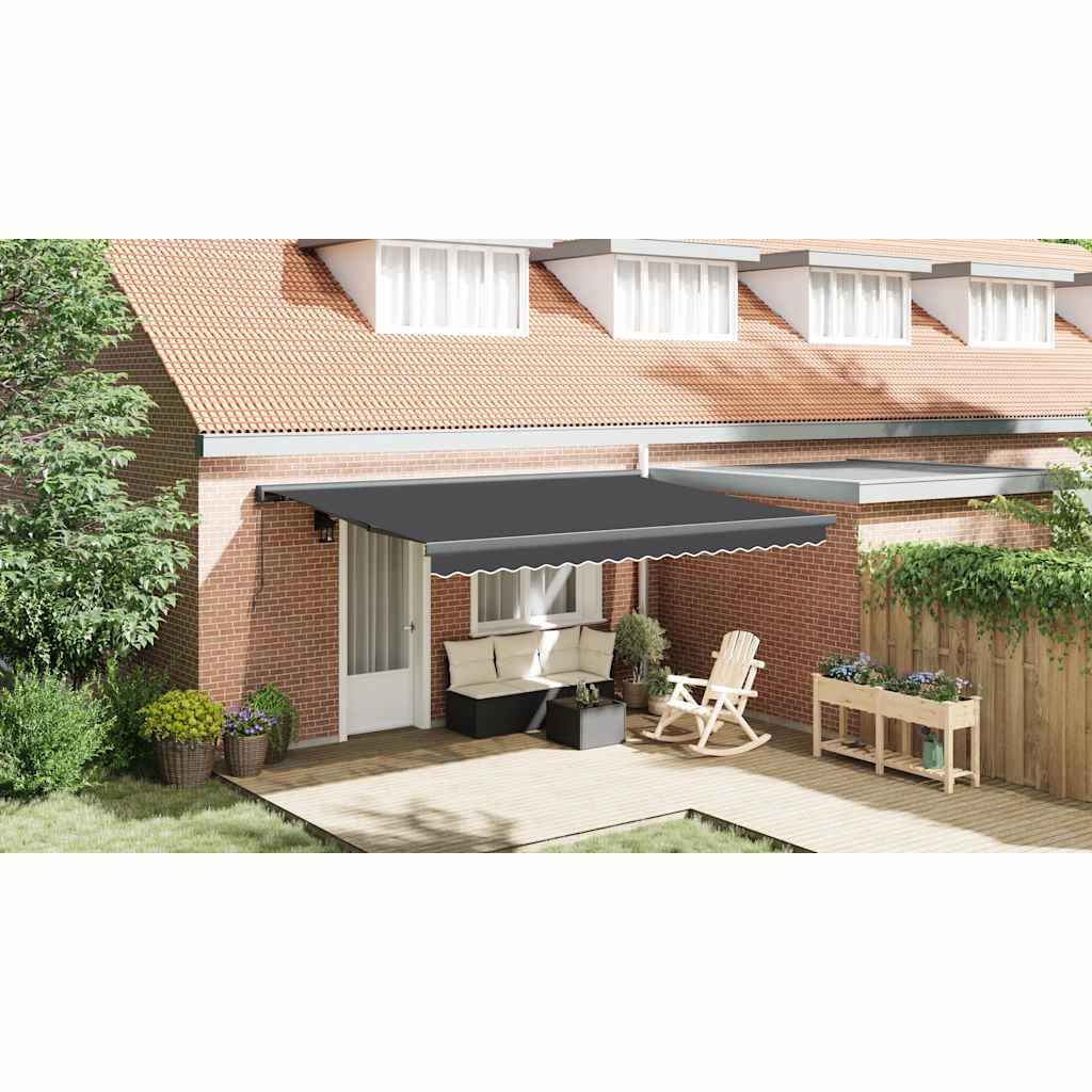 Rankinė markizė 4 x 3 m Antracito 100% poliesteris