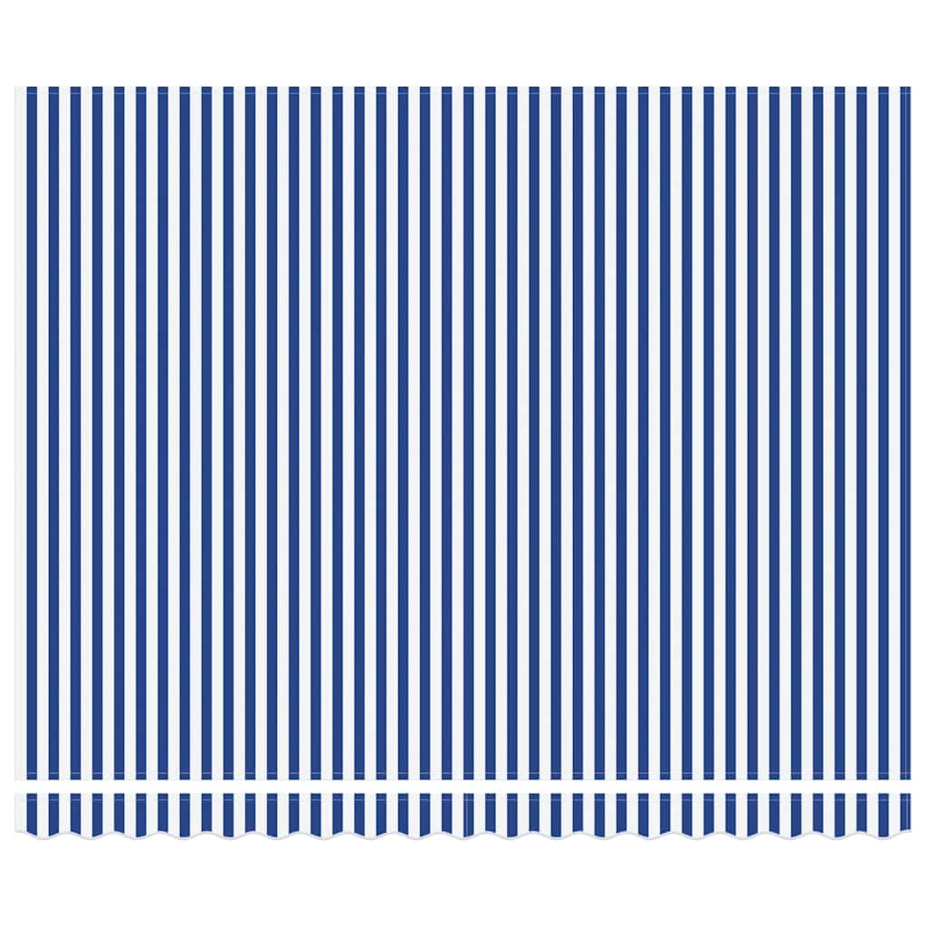 Ištraukiama markizė, mėlyna/balta, 3,5x2,5m, audinys/aliuminis