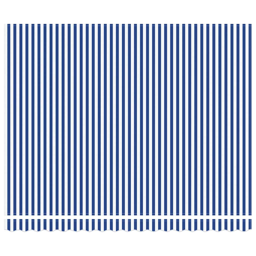 Ištraukiama markizė, mėlyna/balta, 4x3m, audinys ir aliuminis