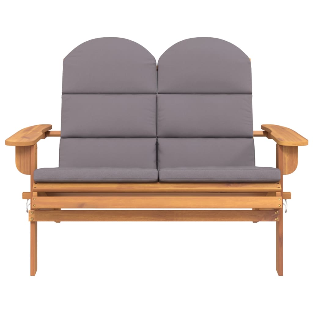 Sodo adirondack suoliukas su pagalvėlėmis, 126cm, akacija