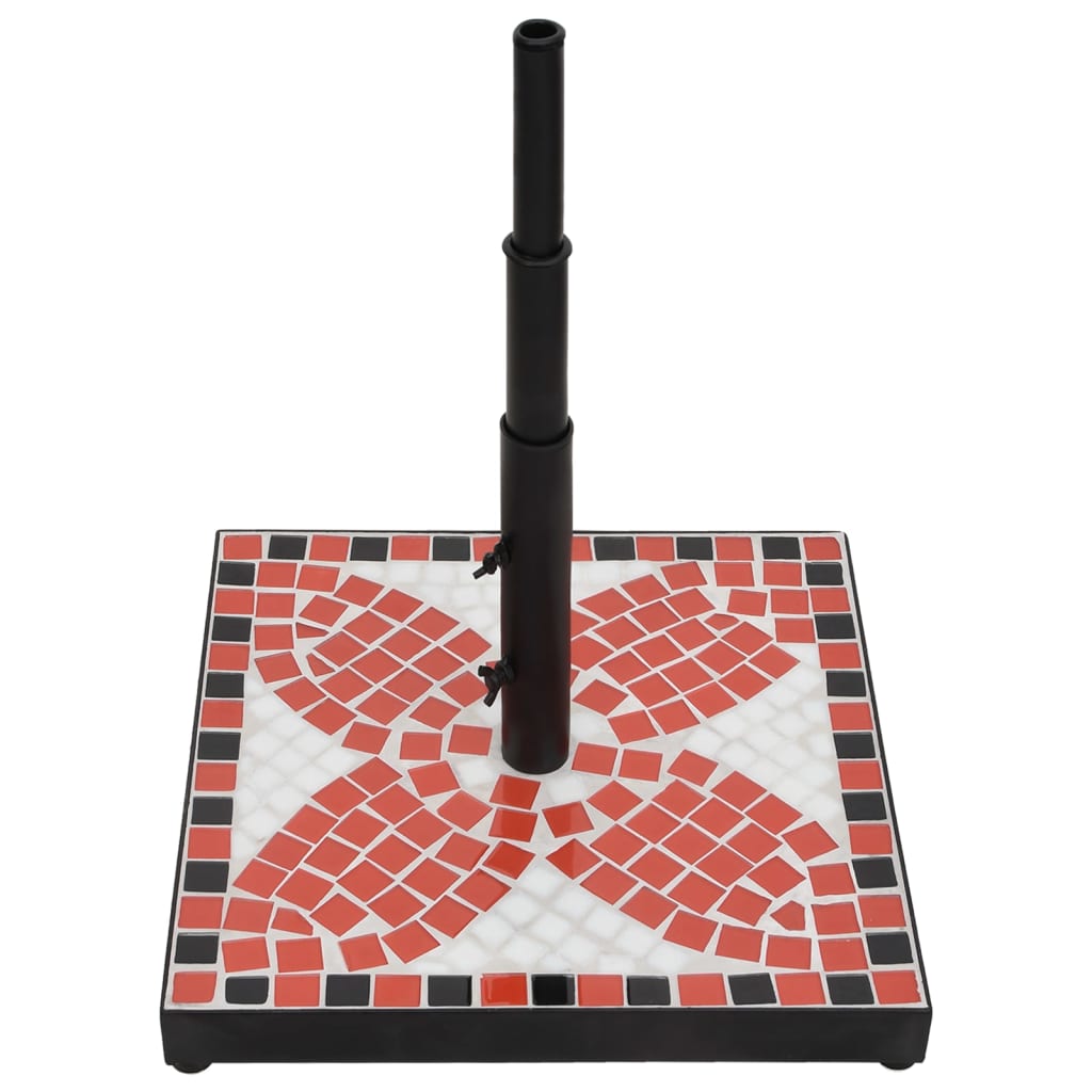 Umbrella stand, terracotta and white, square, 12kg