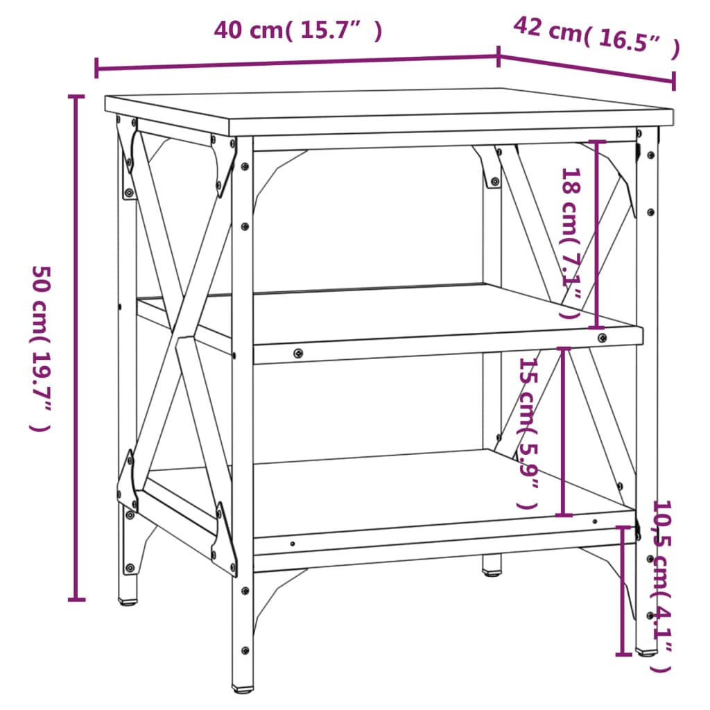 Šoniniai staliukai FRANKLIN, juodas