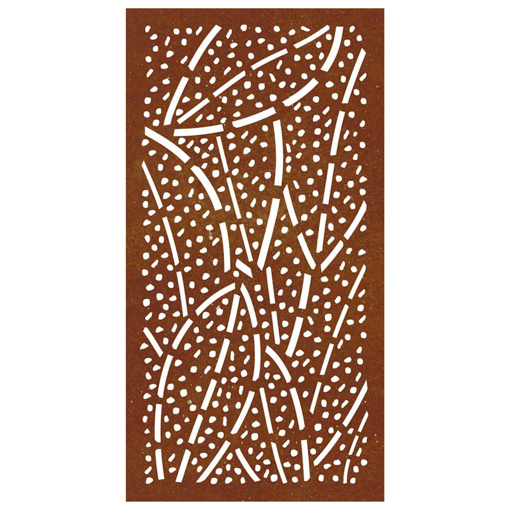 Sodo sienos dekoracija, 105x55cm, corten plienas, lapų dizaino