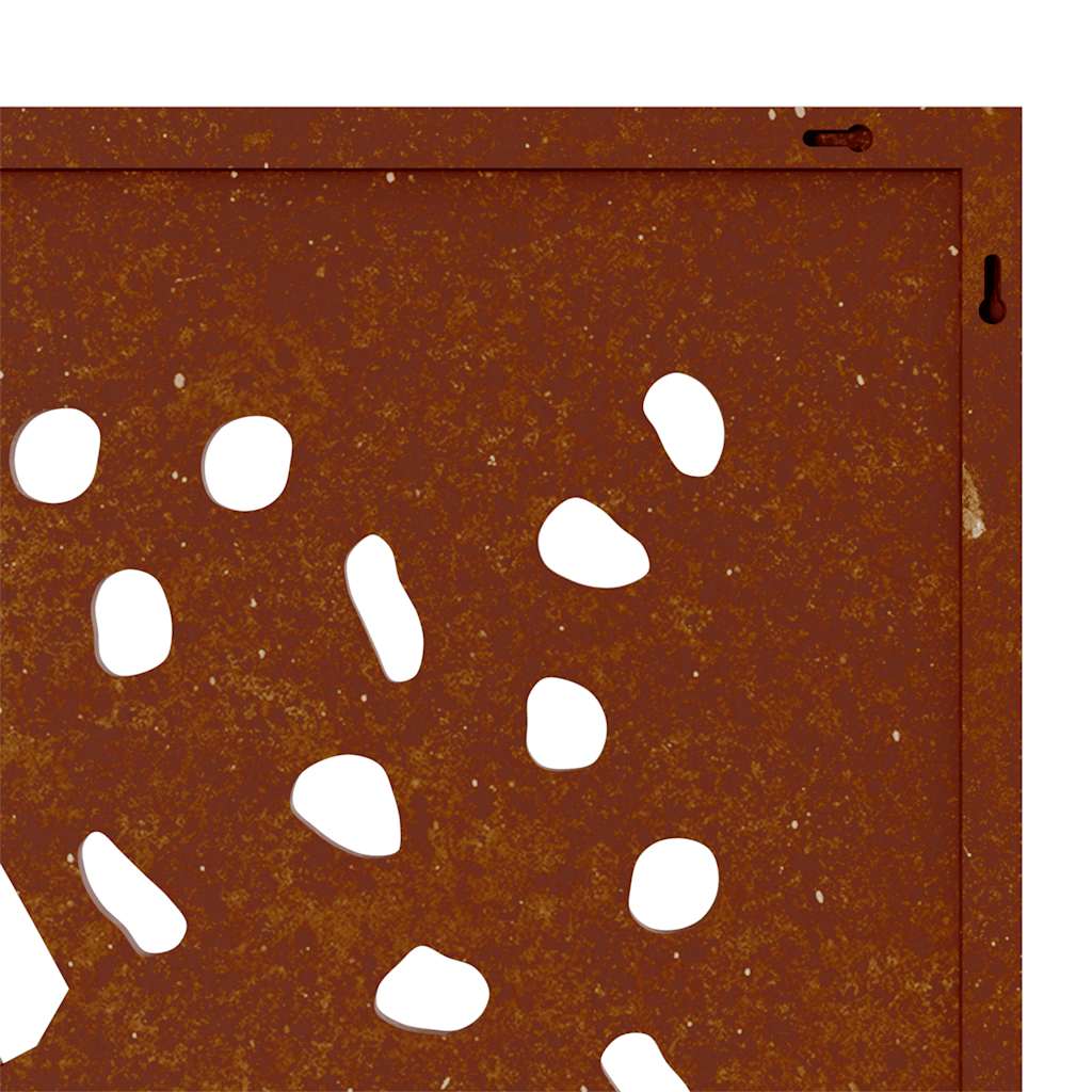Sodo sienos dekoracija, 105x55cm, corten plienas, lapų dizaino