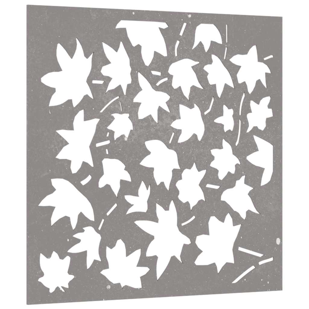 Sodo sienos dekoracija, 55x55cm, corten plienas, klevo lapai