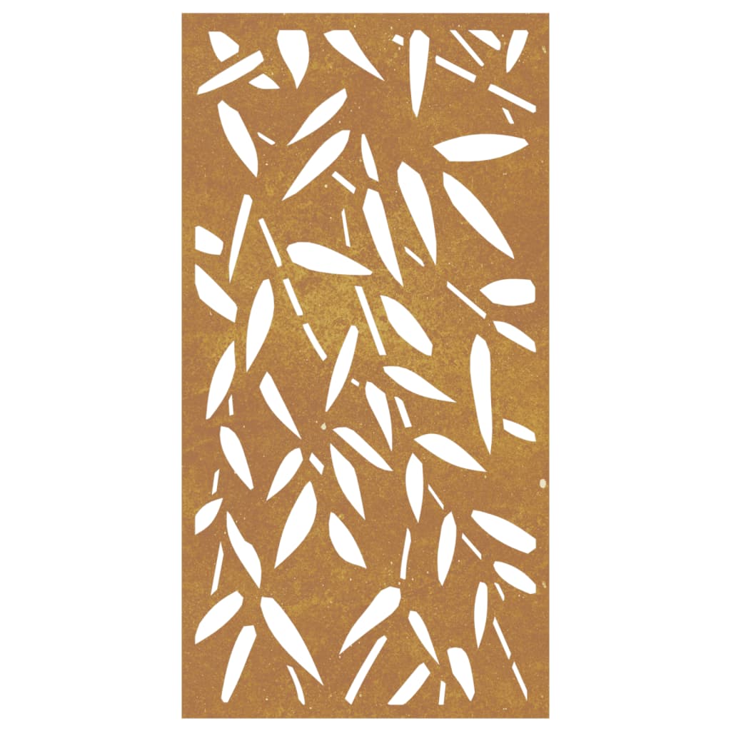 Sodo sienos dekoracija, 105x55cm, corten plienas, bambukas