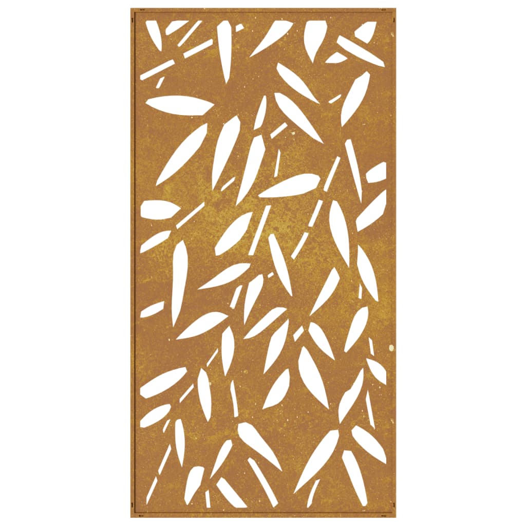 Sodo sienos dekoracija, 105x55cm, corten plienas, bambukas