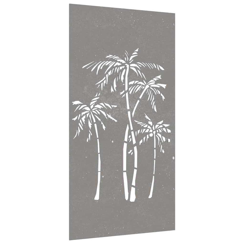 Garden wall decoration, 105x55cm, corten steel, palms