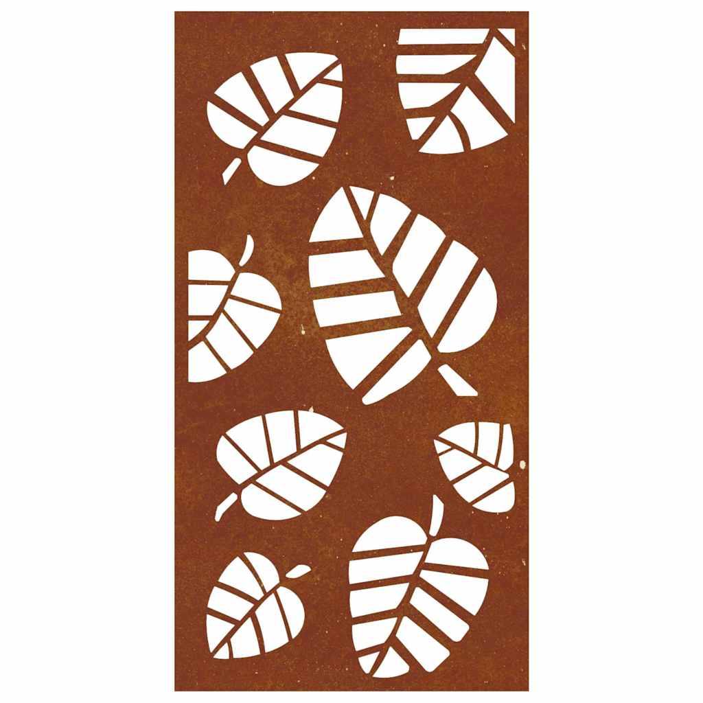 Sodo sienos dekoracija, 105x55cm, corten plienas, lapų dizaino